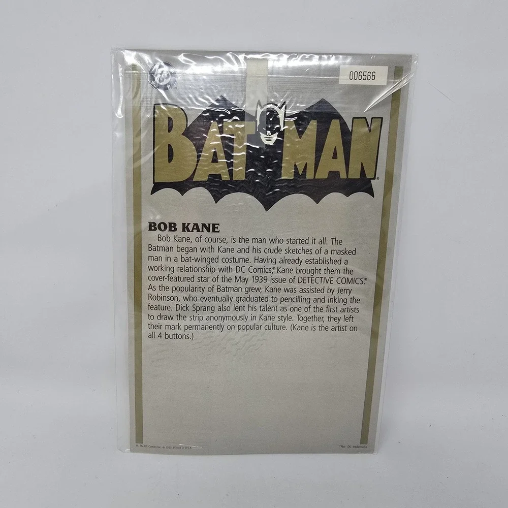 Batman‎ 1989 Button Collection #1 LE Bob Kane DC Comics 4-Pack Vintage New